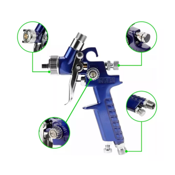 Pistola Guiller Hvlp 0.8 Sw 125cc 3bar Soplete Gravedad - Image 3